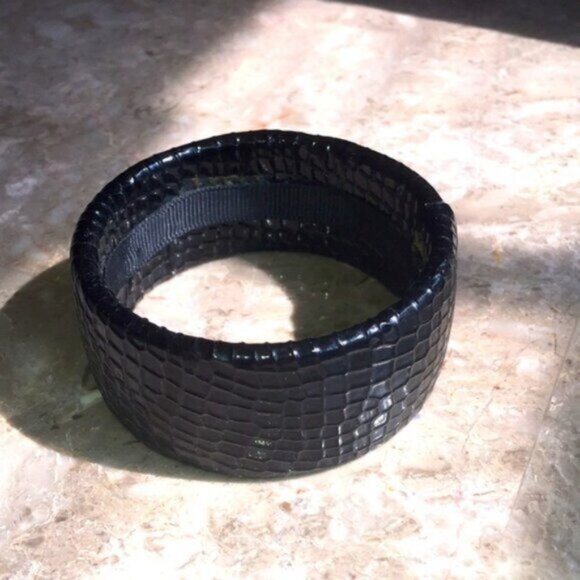 Luxe faux croc leather bracelet